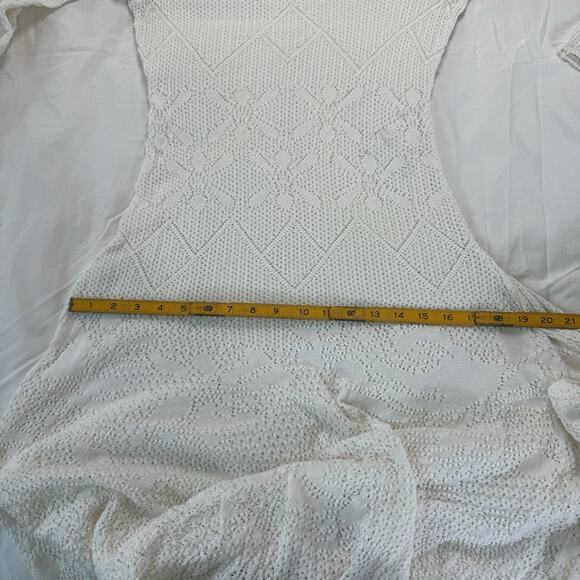 Free People Maxi Dress Angel Wings Long Sleeve Sheer Knit Size M Preppy Stretch - Picture 16 of 16